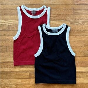 Eye Candy Red and Black Crop Tops